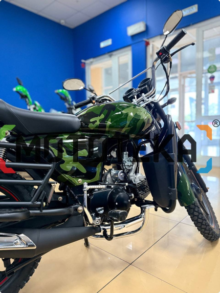 Мопед Мотомир RAID 49.9 (110) (кофр в комплекте. дуги с карманами) камуфляж | Мототека